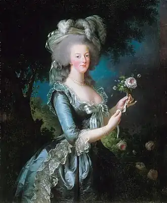 Мария-Антуанетта с розой, Элизабет Виже-Лебрен, 1783