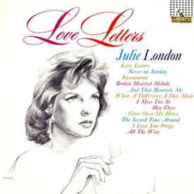 Обложка альбома Джули Лондон «Love Letters» (1962)