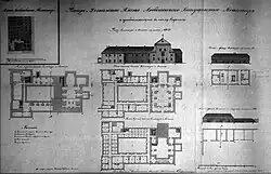 Костёл и монастырь капуцынов, размеры