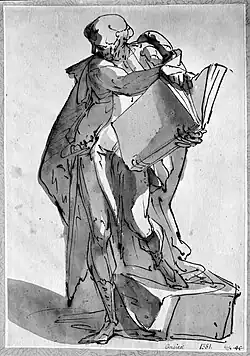 Пророк. Бумага, тушь, перо, кисть. Национальный музей изобразительных искусств, Стокгольм