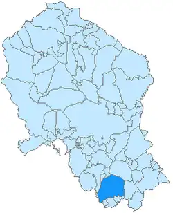 Расположение муниципалитета Лусена на карте провинции