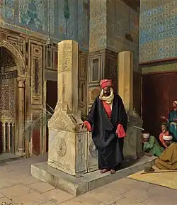 Сцена в Голубой мечети Каира