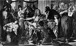 Аларих I, празднующий победу в Афинах. Фототипия. 1894