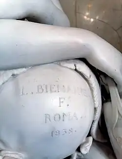 подпись Бьенэме на одной из его работ