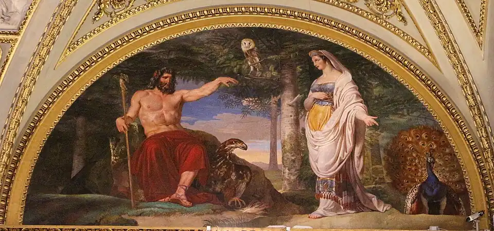 Фреска люнета в «Зале Илиады»: История, Книга XV