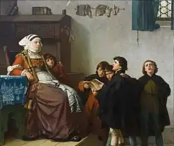 Мартин Лютер поёт для миссис Котта в Айзенахе. 1872. Холст, масло. Фонд Вартбурга, Айзенах