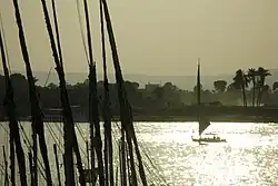 Закат на реке Нил, фелюки