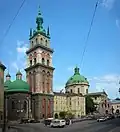 Башня Корнякта и Успенская церковь во Львове
