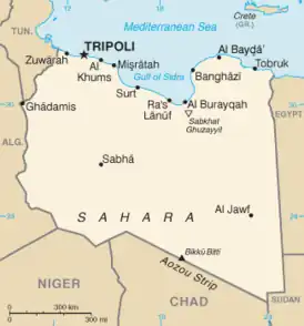 Карта Ливии