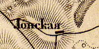 Деревня Лонская на карте 1863 года