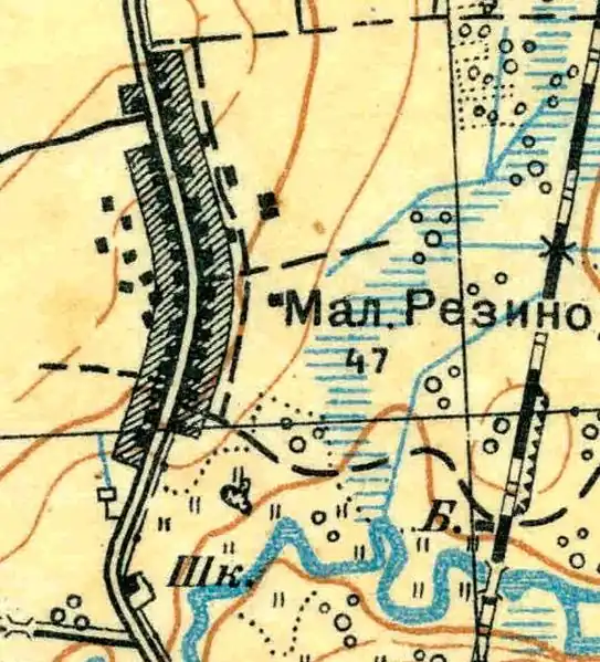 План деревни Малое Рейзино. 1931 год