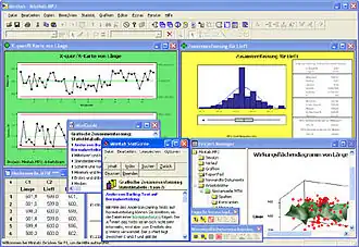Скриншот программы Minitab