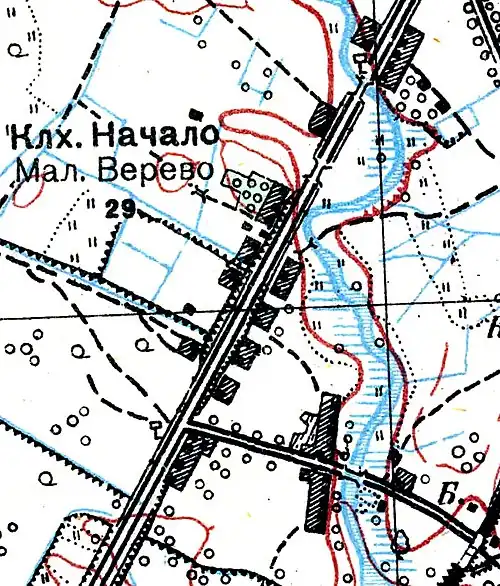 План деревни Малое Верево. 1931 год