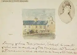 Зарисовка дома №&nbsp;14 по улице Колтон-Хилл с портретом Агнес Маклиоз («Кларинды»)