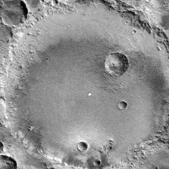 Кратер Медлер (снимок орбитальной станции MRO)