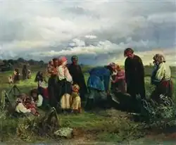 В. Е. Маковский.«Похороны ребёнка в деревне» (1872).Севастопольский художественный музей