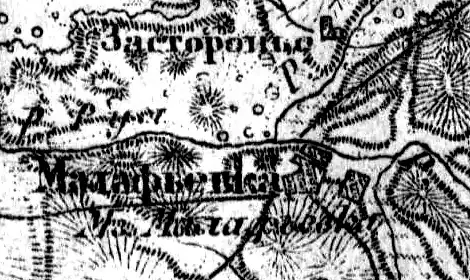 Деревня Малафьевка на карте 1919 года