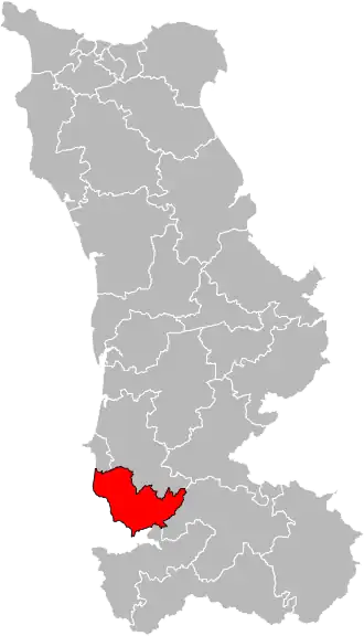 Кантон на карте департамента Манш