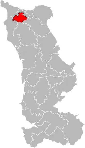 Кантон на карте департамента Манш