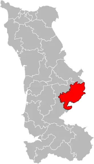 Кантон на карте департамента Манш