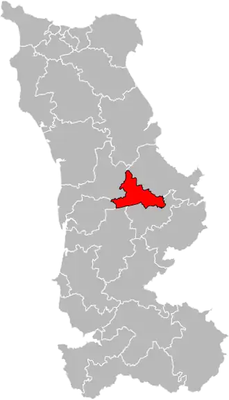 Кантон на карте департамента Манш