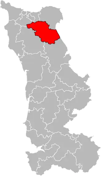 Кантон на карте департамента Манш