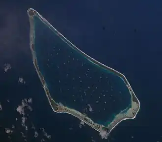 Атолл Манихики из космоса