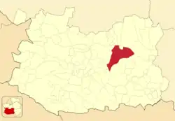 Расположение муниципалитета на карте провинции