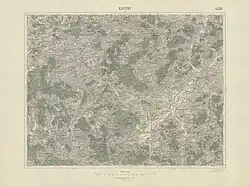 Топографическая карта окрестностей Клатови, 1929&nbsp;г.