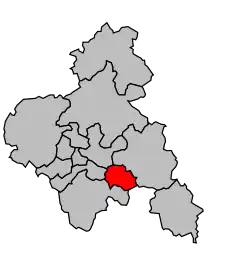 Кантон на карте департамента Алье