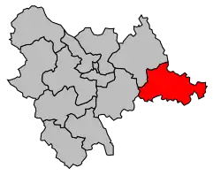 Кантон на карте департамента Алье