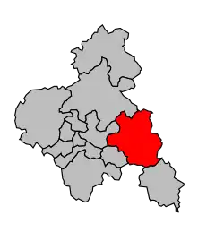 Кантон на карте департамента Алье