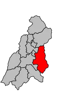 Кантон на карте департамента Альпы Верхнего Прованса