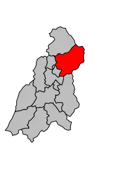 Кантон на карте департамента Альпы Верхнего Прованса