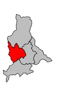 Кантон на карте департамента Альпы Верхнего Прованса