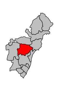 Кантон на карте департамента Альпы Верхнего Прованса