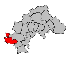 Кантон на карте департамента Верхние Альпы