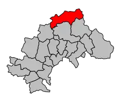 Кантон на карте департамента Верхние Альпы