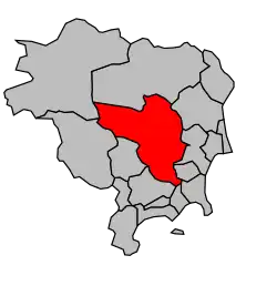 Кантон на карте департамента Приморские Альпы