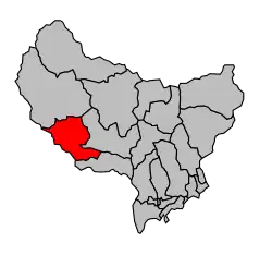 Кантон на карте департамента Приморские Альпы