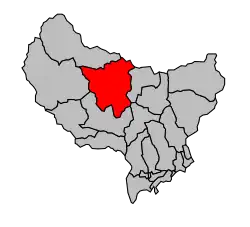 Кантон на карте департамента Приморские Альпы