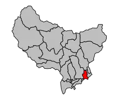 Кантон на карте департамента Приморские Альпы