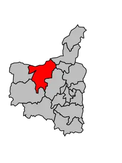 Кантон на карте департамента Арденны