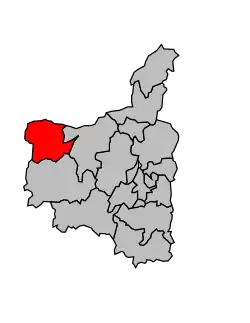 Кантон на карте департамента Арденны