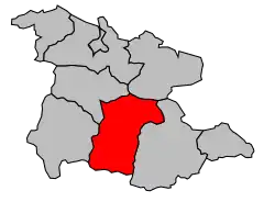 Кантон на карте департамента Арьеж