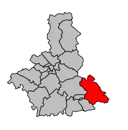 Кантон на карте департамента Об