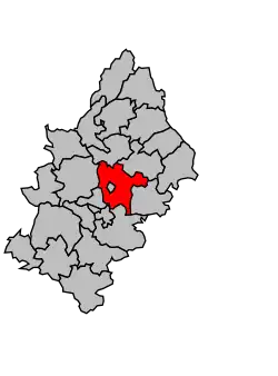 Кантон на карте департамента Аверон