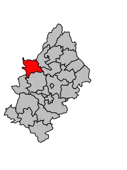 Кантон на карте департамента Аверон