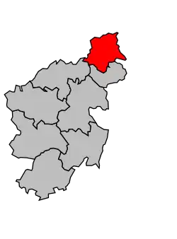 Кантон на карте департамента Аверон