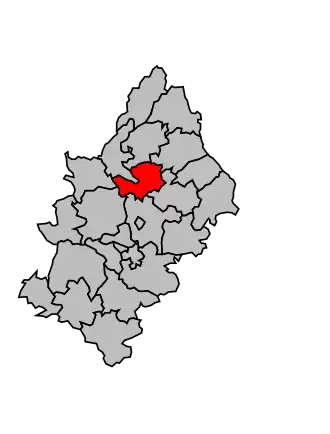 Кантон на карте департамента Аверон